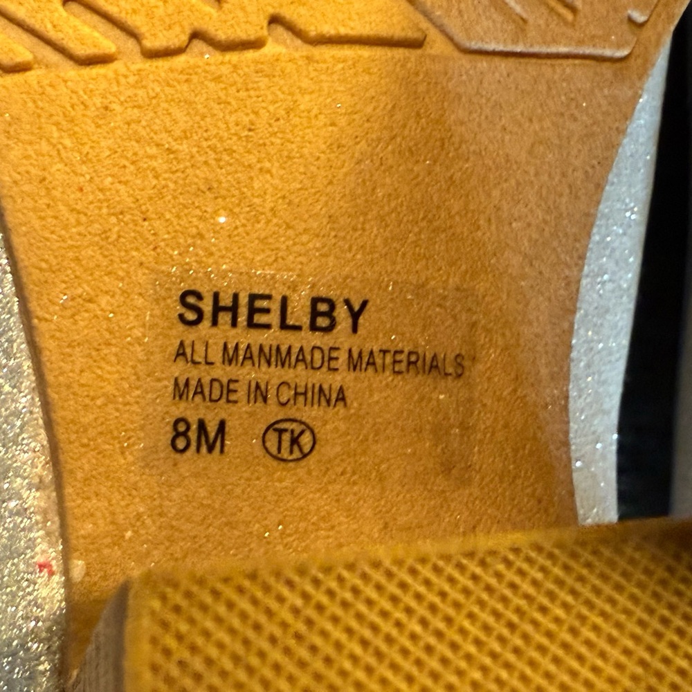 Jellypop Shelby Women's Silver Glitter Ankle Boots, new in box, never worn, 8 - Picture 4 of 15